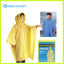 Disposbale Impermeable amarillo barato del PE (RVC-140)